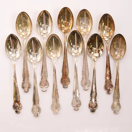 11 Kaffeskedar, 12cm, 830/1000 Silver 151,3g.