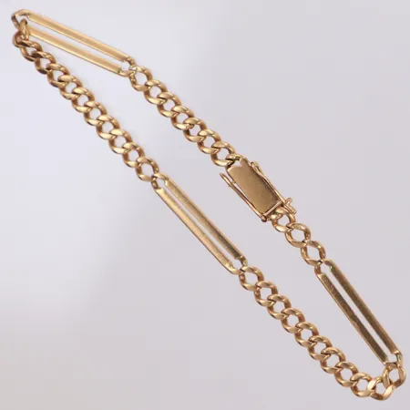 Armband, längd 19cm, bredd 4,2mm, ostämplat, 18K  Vikt: 11,6 g