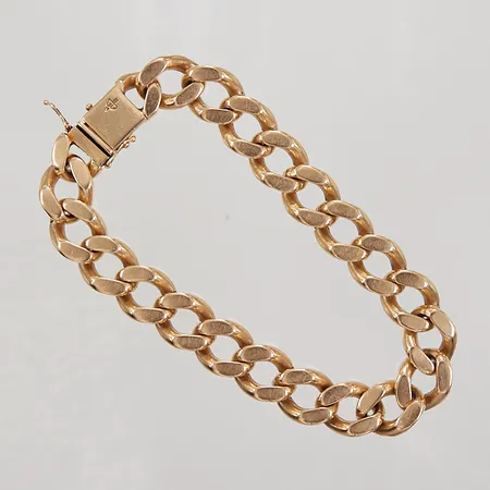 Armband Pansar, 26cm, bredd 13,8mm, massiv, lätt glapp i lås, Balestra, 18K  Vikt: 133,3 g