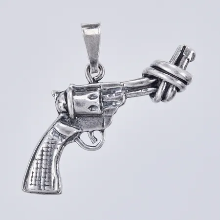 Hänge, Hänge, non-violence pistol, längd: ca 2cm, bredd: ca 30mm, 925/1000, silver Vikt: 3 g