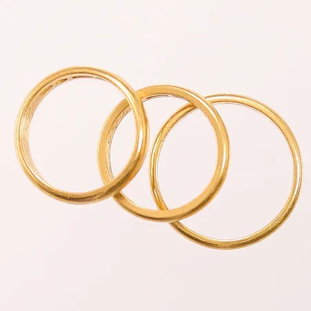 3 Ringar, gravyr, 23K 18,5g.