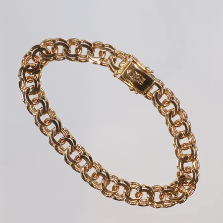 Armband Bismarck 18,5cm bredd 8mm, JO'ANS Guld, Köping, 18K Vikt: 27 g