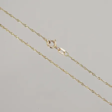 Halskedja singapor, längd 42 cm, 18K Vikt: 1,2 g