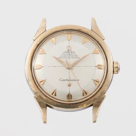 Herrur Omega Constellation Chronometre, tickar igång men ej funktionstestad, diameter 34.8 mm, repig, stålboett.