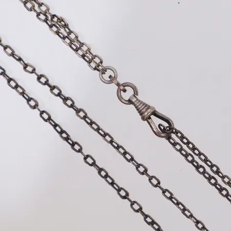 Kedja Ankar till fickur, längd ca 149cm, bredd 2,2mm, silver 800/1000 Vikt: 10,5 g