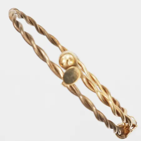 Barnarmband, reglerbar storlek, Ø ca 5cm, bredd ca 3mm, 18K guld Vikt: 7 g