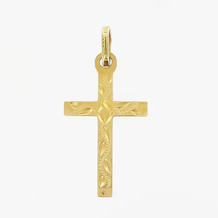 Hänge, kors, 28x13mm, 18K. Vikt: 1,1 g