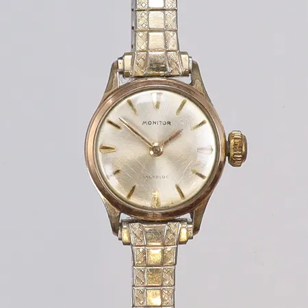 Damur Monitor Incabloc Ø20mm, manuell uppdragning, med hårt slitage, ca 1960-tal, flexlänk 