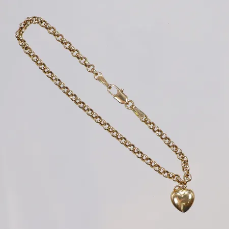 Armband Ärtlänk med Berlock 16cm bredd 2mm Uno-A-Erre 18K Vikt: 2,4 g