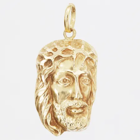 Hänge, Jesus, höjd 40mm,  bredd 19mm, 18K guld Vikt: 5,4 g