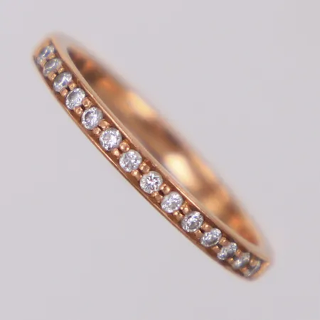 Ring med diamanter 14xca 0,01ct, stl 16¼, bredd: 2,1mm, Schalin, roséguld, 18K Vikt: 2 g