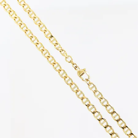 Kedja Pansar med stav, 50 cm, bredd 5mm, 18K.  Vikt: 25,5 g
