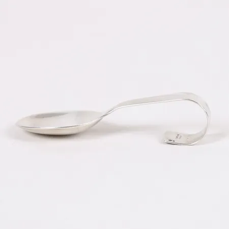 Sked, längd: 84 mm, Mexikanska stämplar, svensk importstämpel, silver. Vikt: 18,2 g