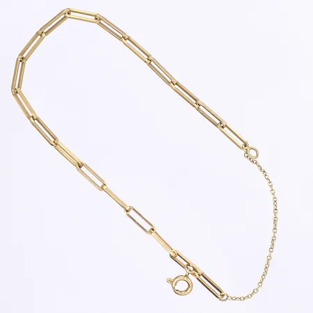 Armband, ankarlänk, 18,5cm, bredd 3mm, säkerhetskedja, 18K Vikt: 5,3 g