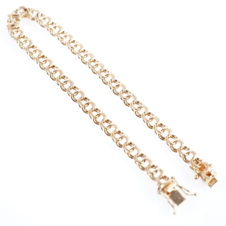 Armband, bismarck,21cm, bredd 5mm, 18k, mkt fint skick Vikt: 10,7 g