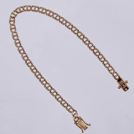 Armband Bismarck med stav, längd: ca 19cm, bredd: ca 4mm, Granbergs Ur-Guld-Optik Rune Arvidsjaur år 1984, 18K Vikt: 5,1 g