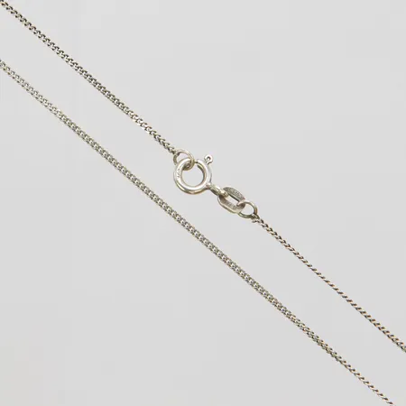 Silverkedja, pansarlänk, längd: 40,5cm, bredd: 1,1mm, GFAB, 925/1000 Vikt: 1,8 g