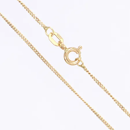 Halskedja pansar, 38cm, bredd 1mm, 18K Vikt: 1,5 g