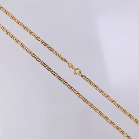 Kedja, Pansar, 53,5cm, bredd 3mm, Balestra, svensk importstämpel, 18K Vikt: 14,2 g