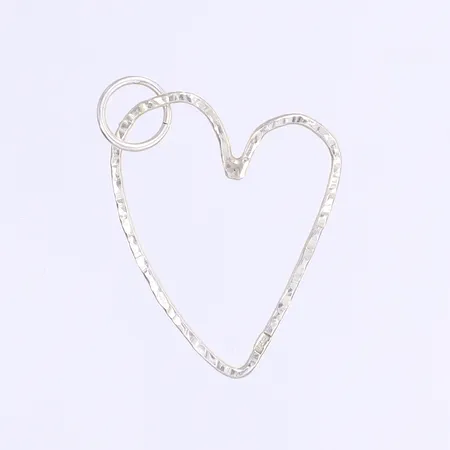 Hänge hjärta, 36x24mm, silver 925/1000 Vikt: 1,2 g