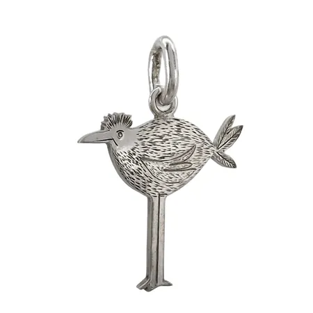 Hänge "Fågel", silver 925/1000, stor modell, Guldsmed Rolf Nilsson Kristianstad, längd inkl. ögla 46 mm, bredd 34 mm, stor ögla som även passar en kraftig halskedja, fint skick  Vikt: 7,4 g