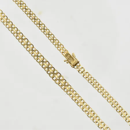 Collier X-länk, längd 41½, bredd 5-7 mm, 18K. Vikt: 13,8 g