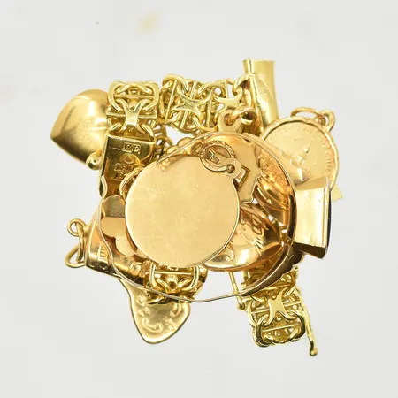 Diverse defekt guld med stenar, 18K. Vikt: 21 g