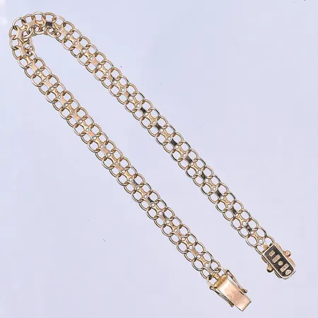 Armband X-länk, längd 20 cm, bredd 6 mm, 18K. Vikt: 9,3 g