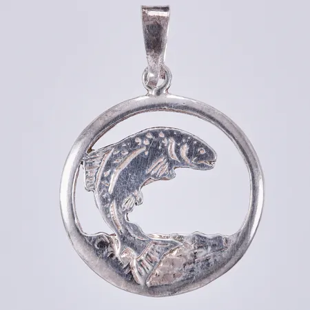 Hänge, längd: ca 2,8cm Ø ca 20mm, graverad Halland på baksidan, 925/1000 silver  Vikt: 1,8 g
