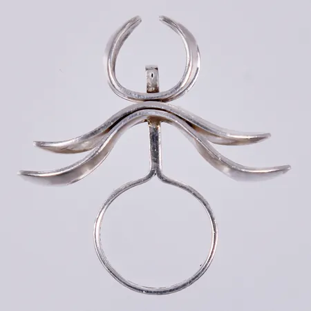 Ring, stl: 15¼, bredd: ca 6-12mm, IBE Dahlquist, år 1967, 925/1000 silver Vikt: 13,4 g