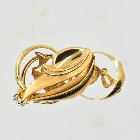Diverse defekt guld med stenar, 18K. Vikt: 10,9 g
