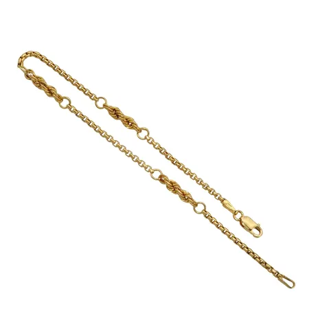 Armband, 18K guld, Guldfynd (GHA), längd 19,0 cm, bredd 2-3 mm, fint skick Vikt: 2,3 g