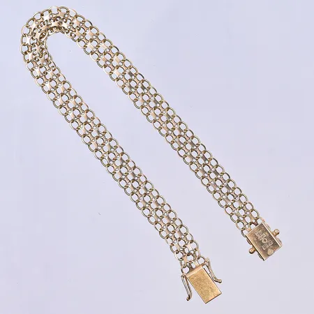 Armband X-länk, längd 19,5 cm, bredd 8 mm, 18K. Vikt: 8,9 g