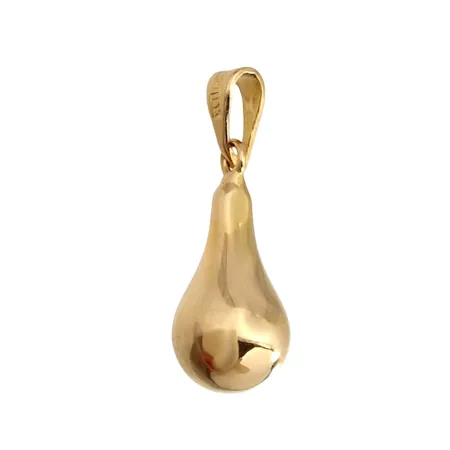Hänge Droppe, 18K guld, BEH Bengt Hallberg Guldsmeds AB, svensk kontrollstämpel, längd inkl. ögla 20 mm, bredd 6 mm, fint skick Vikt: 3,2 g