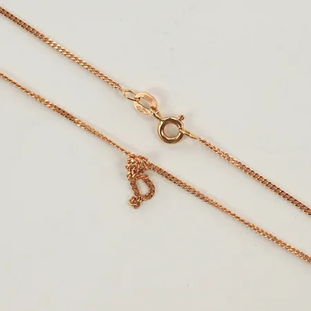 Halskedja Pansar, längd 42cm, bredd 1mm, 18K  Vikt: 2,4 g