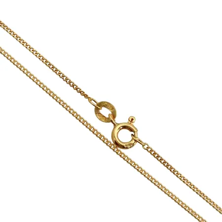 Halskedja Pansar, 18K guld, UnoAerre, svensk kontrollstämpel, längd 42,5 cm, bredd 1 mm, fint skick Vikt: 2,5 g