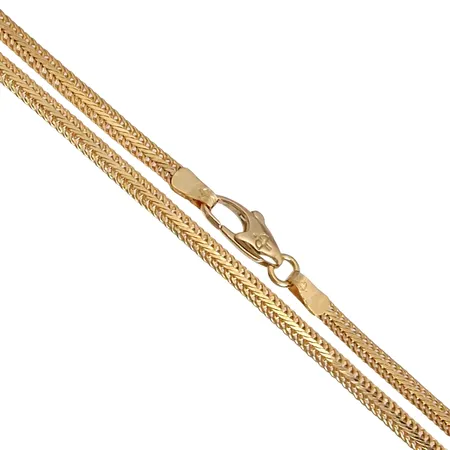 Halskedja Rävsvans, 18K guld, Balestra Italien, längd 45,5 cm, bredd 3 mm, fint skick  Vikt: 8,4 g