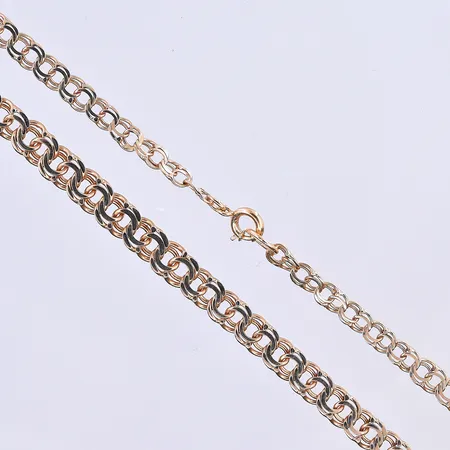 Collier Bismarck, doserad, bredd 4-6 mm, längd 46 cm, 18K. Vikt: 14,8 g