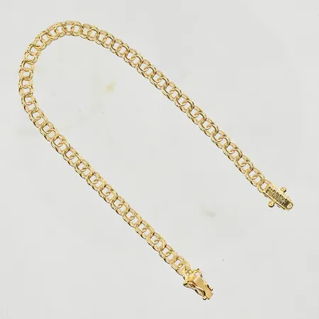 Armband Bismarck, längd 18½ cm, bredd 5 mm, 18K. Vikt: 7,1 g