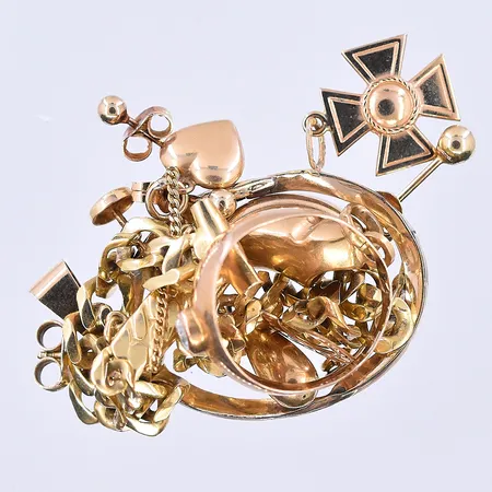 Diverse defekt guld, 18K. Vikt: 24 g