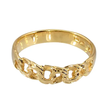 Ring Bismarck, 18K guld, BEH Bengt Hallberg Guldsmeds AB, Köping, Ø19½ mm, bredd 4,5 mm, mycket fint skick Vikt: 4,8 g