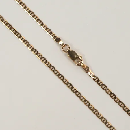 Halskedja, längd 50cm, bredd 2mm, 14K Vikt: 4,1 g