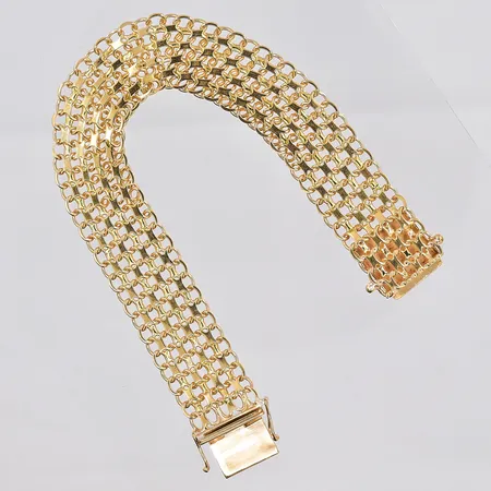 Amband X-länk, 18,5cm, bredd 16mm, 18K Vikt: 27 g