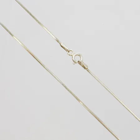 Silverkedja, halvstel, längd: 41,7cm, bredd: 0,8mm, ojämnheter längst länk, ojämnheter, 925/1000 Vikt: 3,2 g