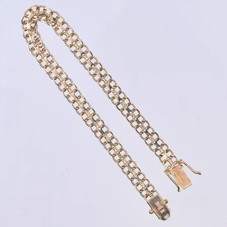 Armband X-länk, längd 18,5 cm, bredd 6 mm, 18K. Vikt: 8,1 g
