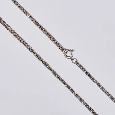 Kedja, längd: ca 80,5cm, bredd: ca 2mm, 830/1000, silver Vikt: 26,6 g