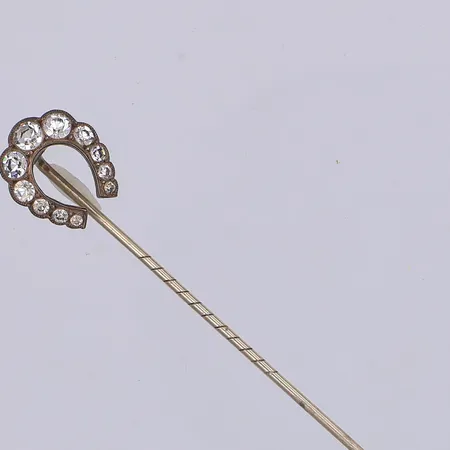 Hattnål, strass, 11mm, 52mm lång, 925/1000, silver Vikt: 1,8 g