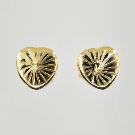 Ett par örhängen hjärtan, stl 6x7 mm, 18K. Vikt: 0,4 g