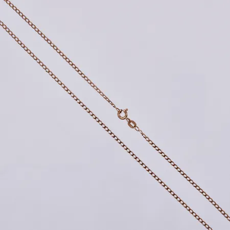 Kedja gles Pansar, längd: ca 50,5cm, bredd: ca 2mm, 18K  Vikt: 3,5 g