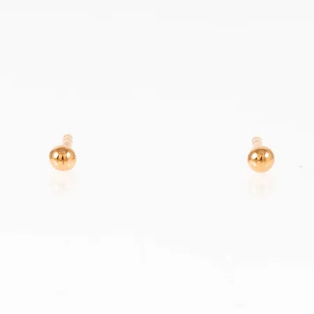 Örhängen, Slät kula Ø 2 mm i 18K. Vikt: 0,4g. 